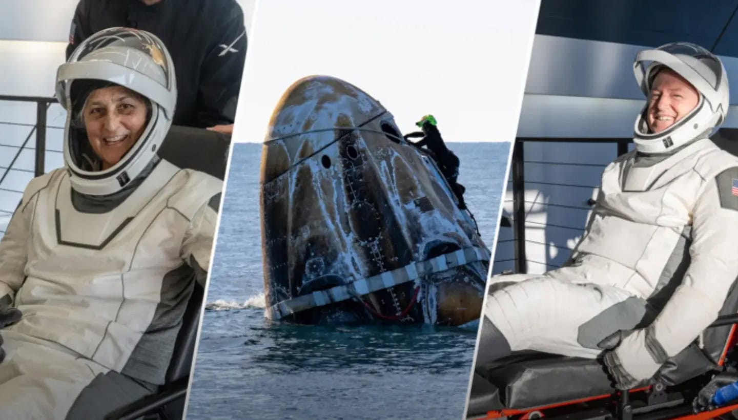 Após 9 Meses No Espaço, Astronautas Americanos Voltam À Terra